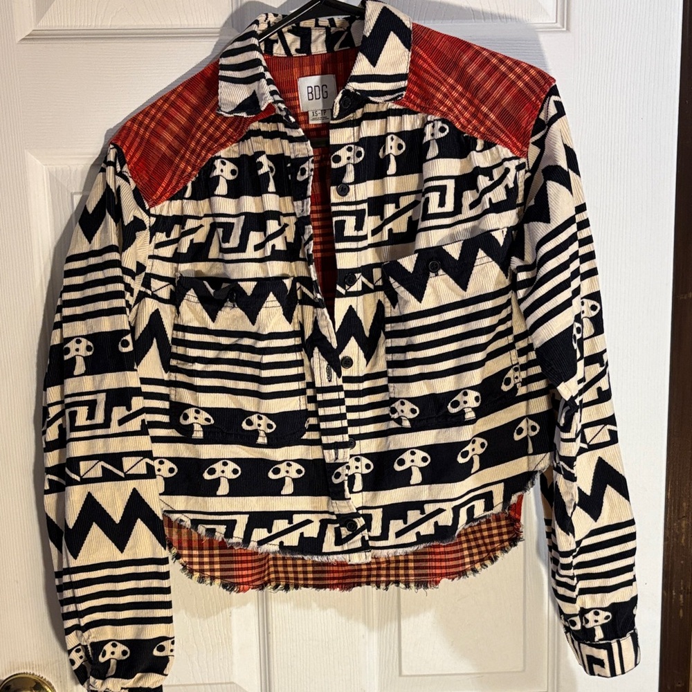 BDG Black and White Patterned shirt / Jacket XS
